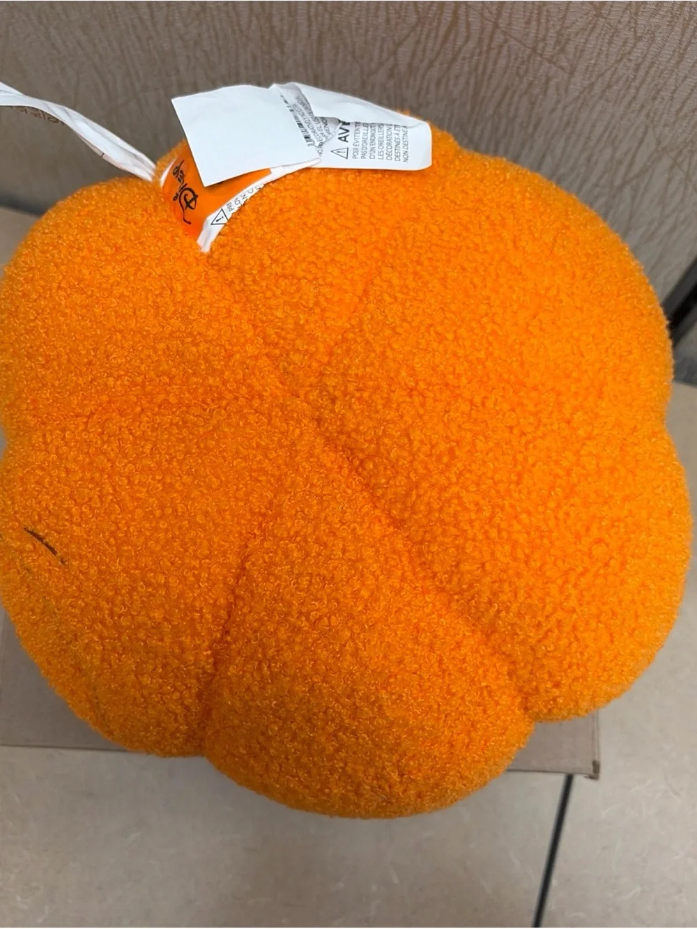 Disney Winnie the Pooh Pumpkin Plush Accent Pillow with Green Stem NWT